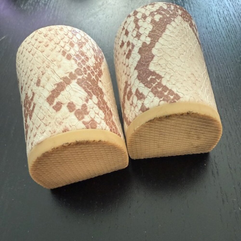 PASHION FOOTWEAR - 3" Ivory Snakeskin Heel Kit, sizes 9-11 - Picture 4 of 4